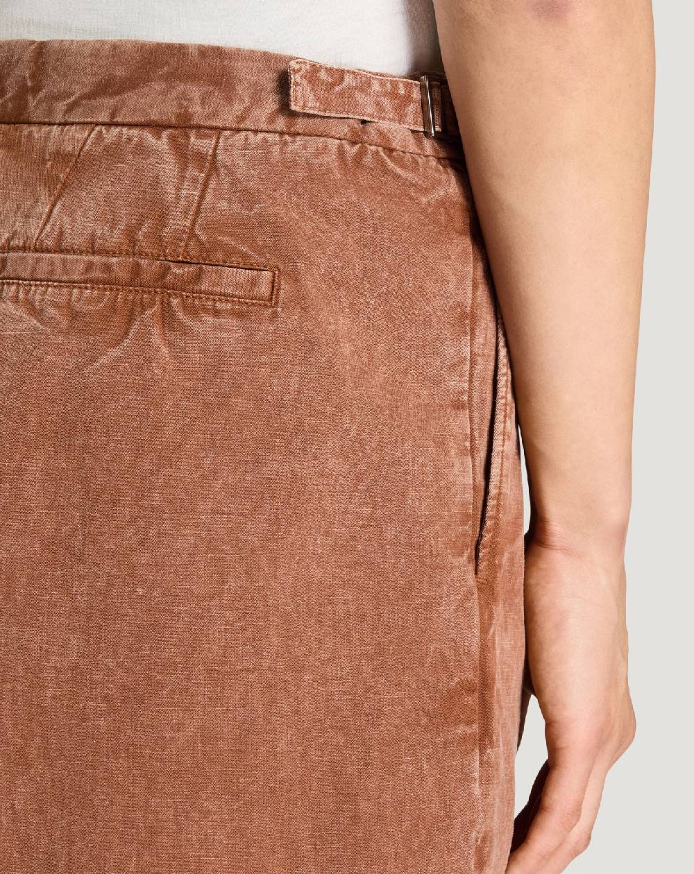 Pt Torino Bermuda In Twill Di Cotone E Lino