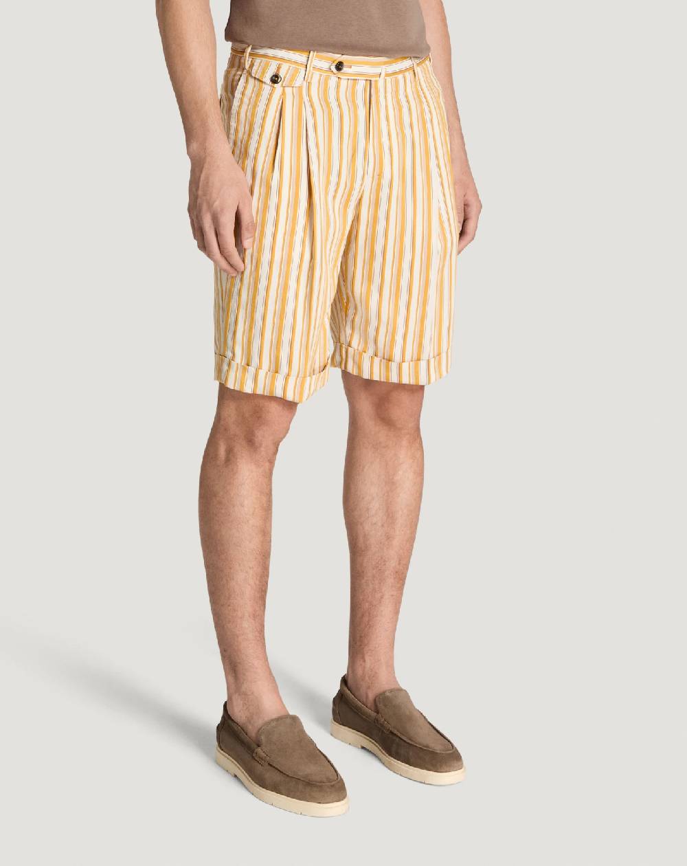 Pt Torino Bermuda In Viscosa Fluida A Righe