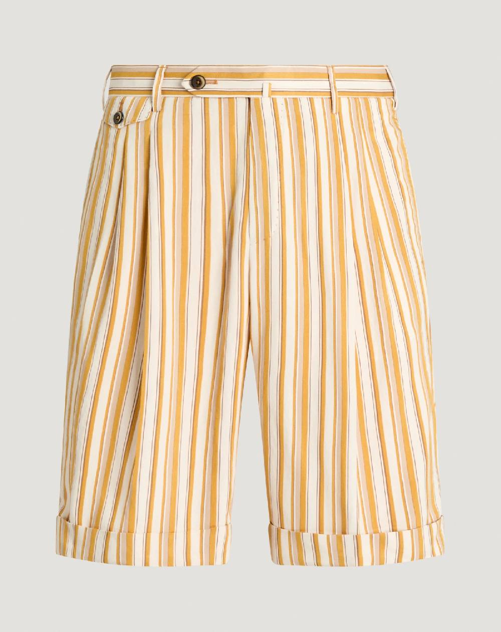 Pt Torino Bermuda in viscosa fluida a righe