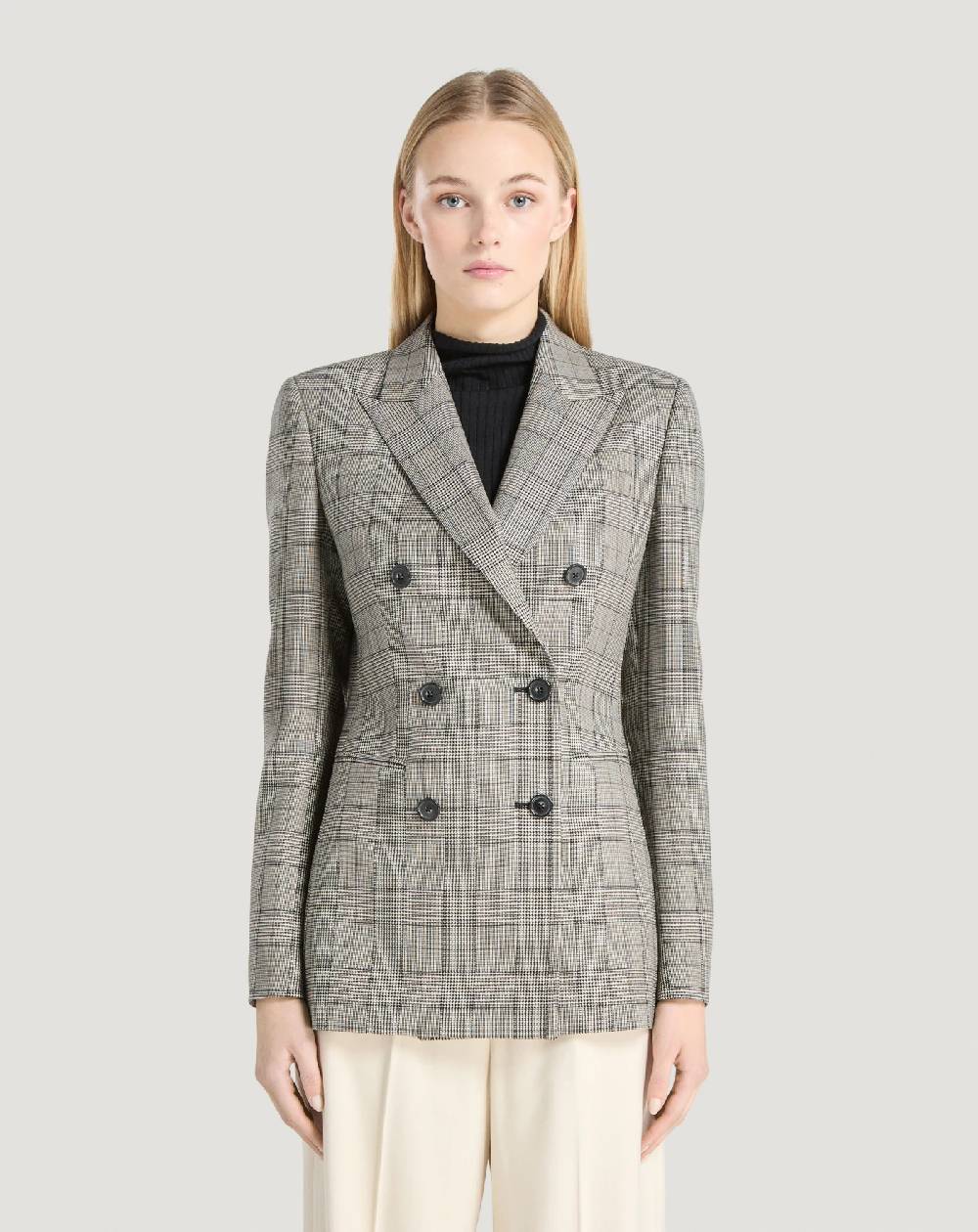 Pt Torino Blazer In Lana Check