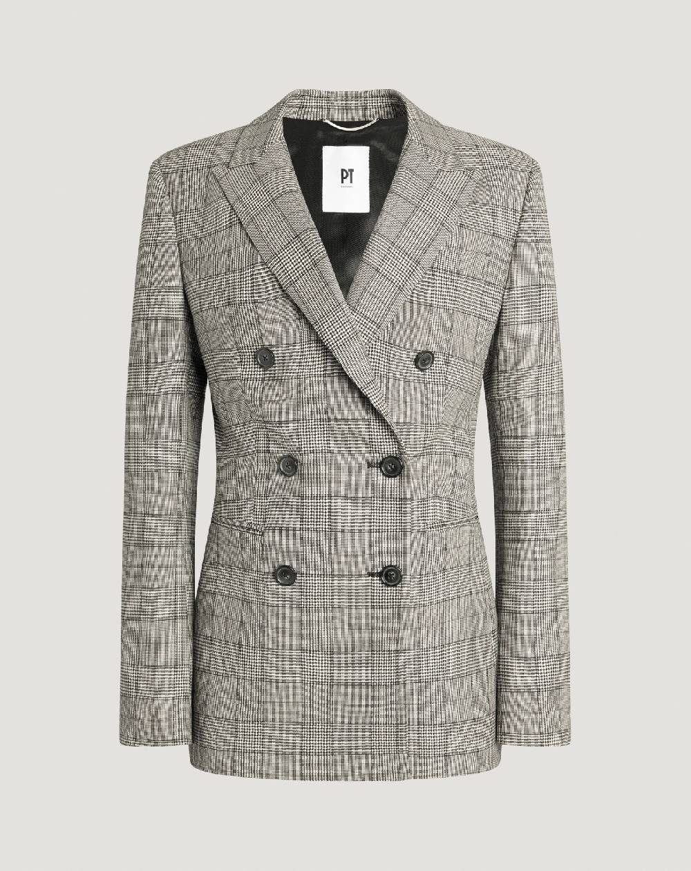 Pt Torino Blazer in lana check