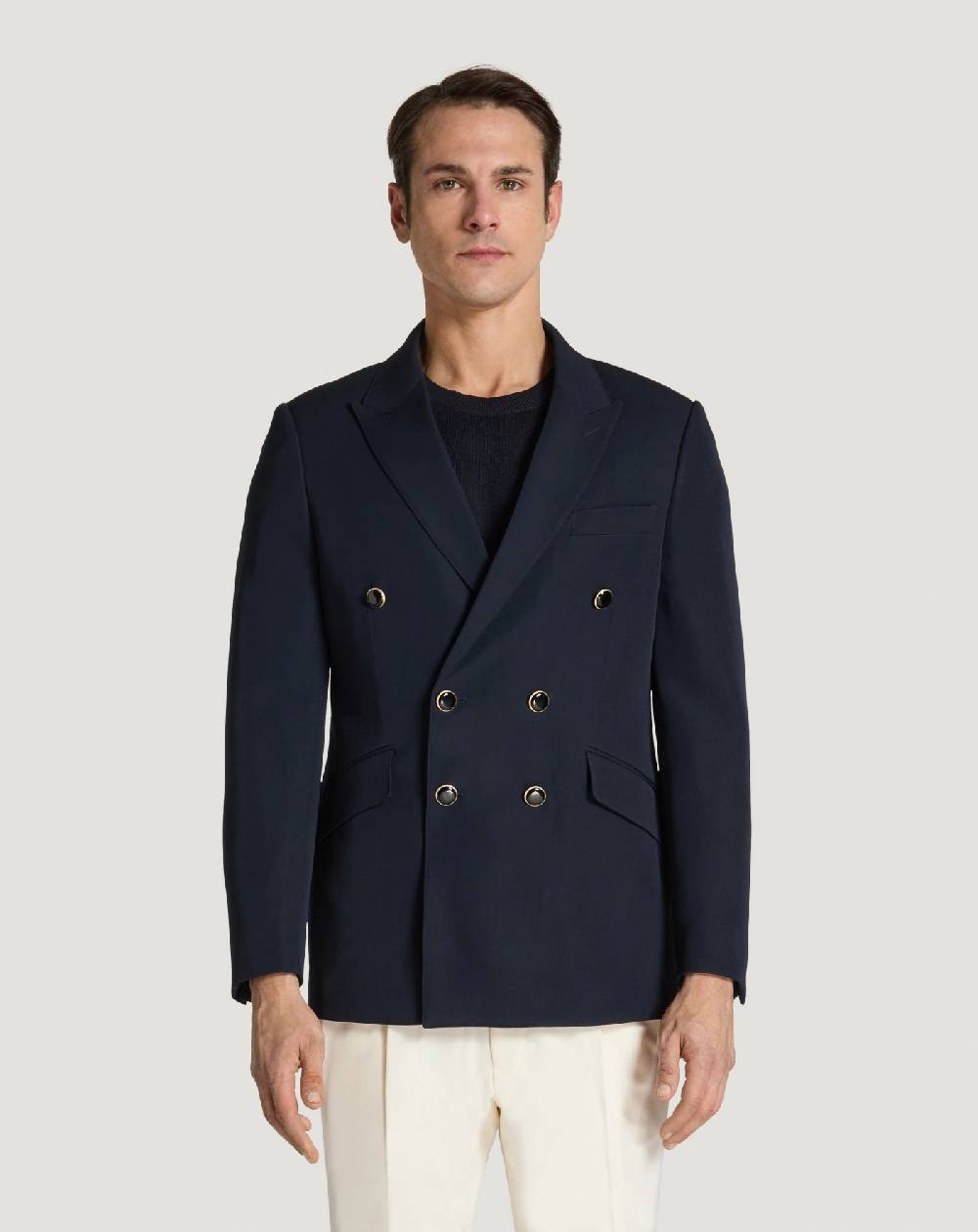 Pt Torino Blazer In Lana Granité
