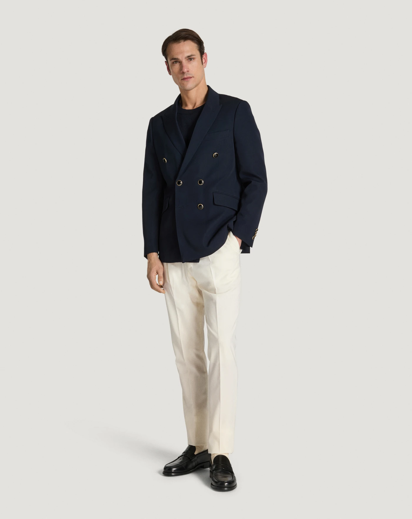 Pt Torino Blazer In Lana Granité