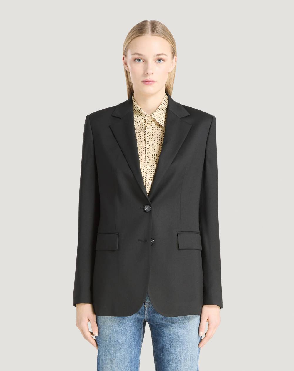 Pt Torino Blazer In Twill Di Lana Fluida