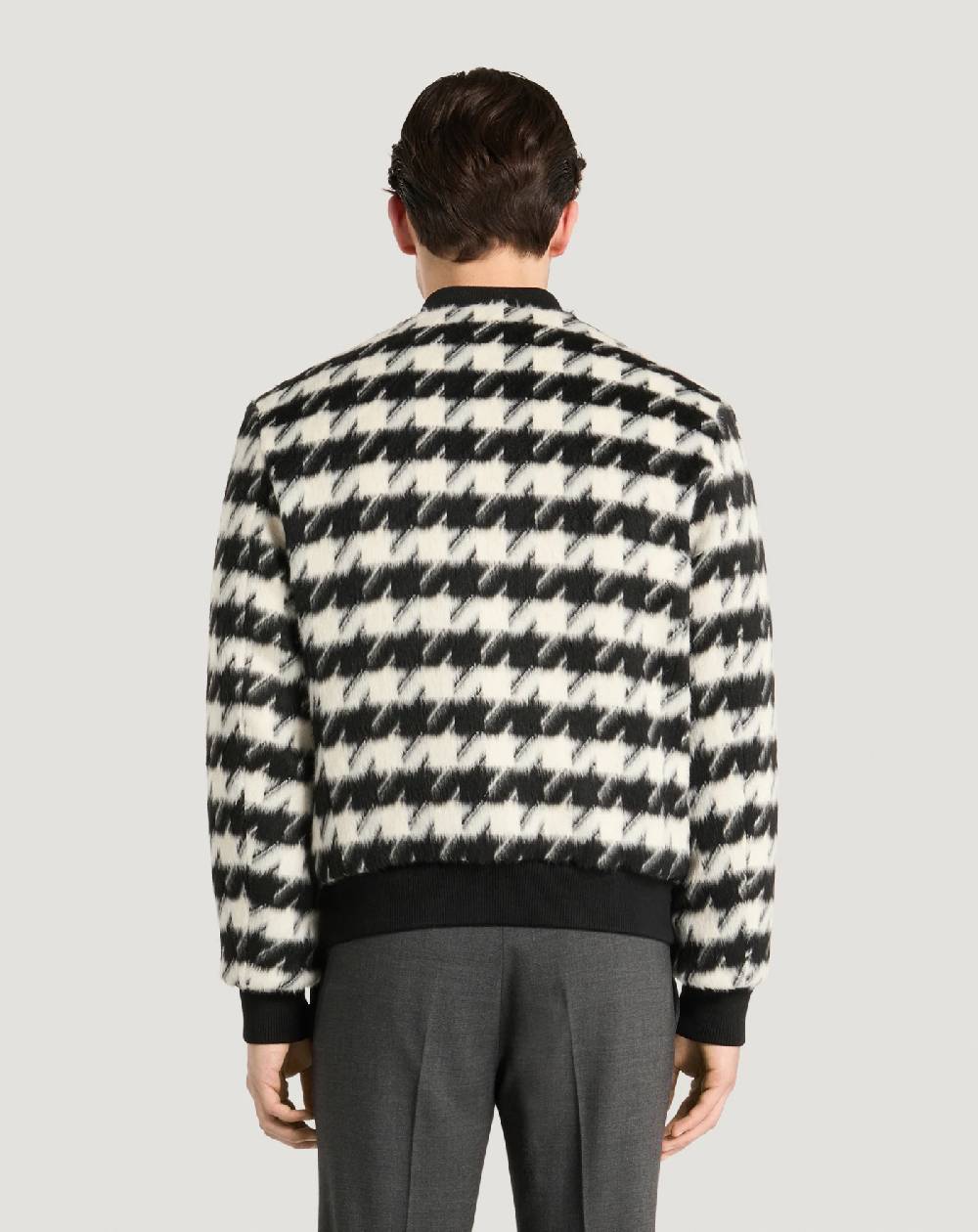 Pt Torino Bomber In Velour Pied-de-poule