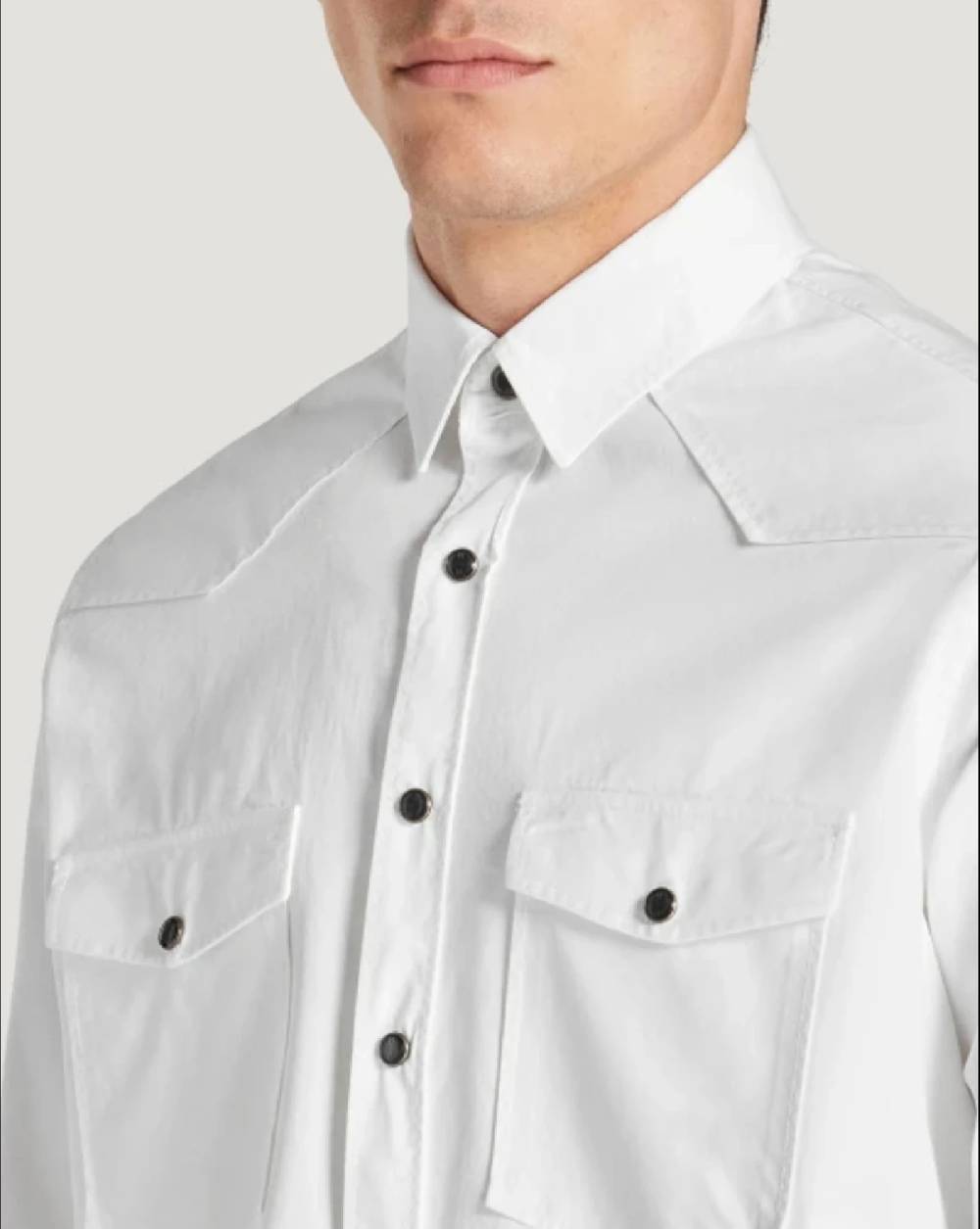 Pt Torino Camicia In Gabardina Di Cotone