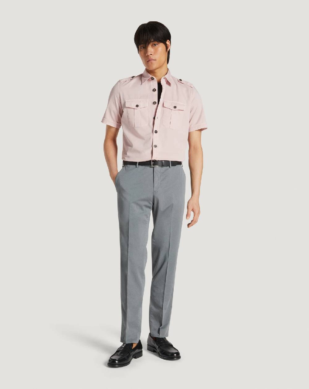 Pt Torino Camicia In Gabardina Di Cotone