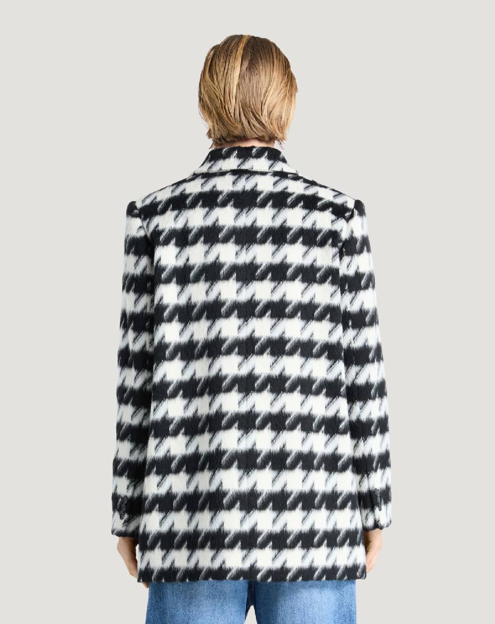 Pt Torino Cappotto In Velour Pied-de-poule