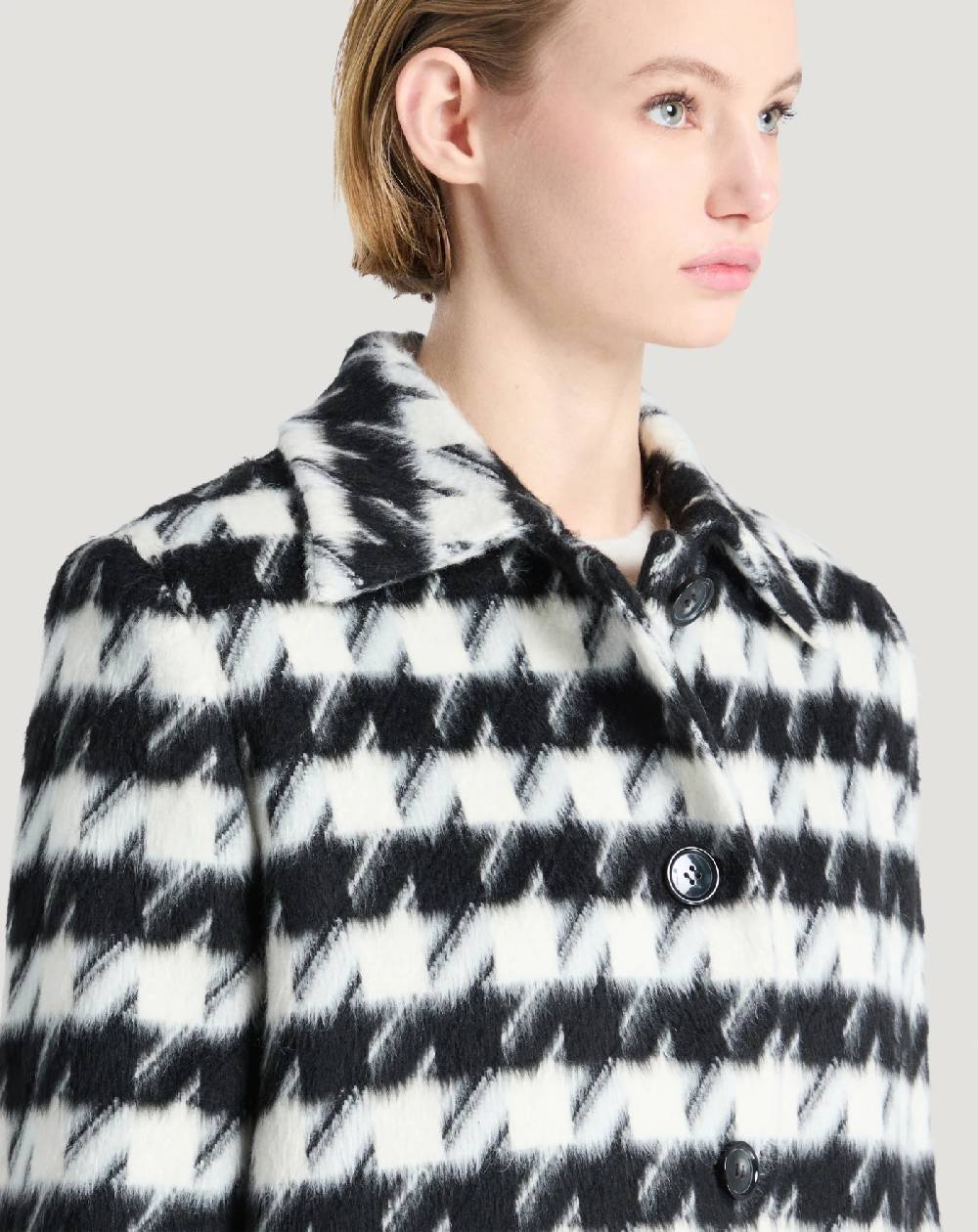 Pt Torino Cappotto In Velour Pied-de-poule