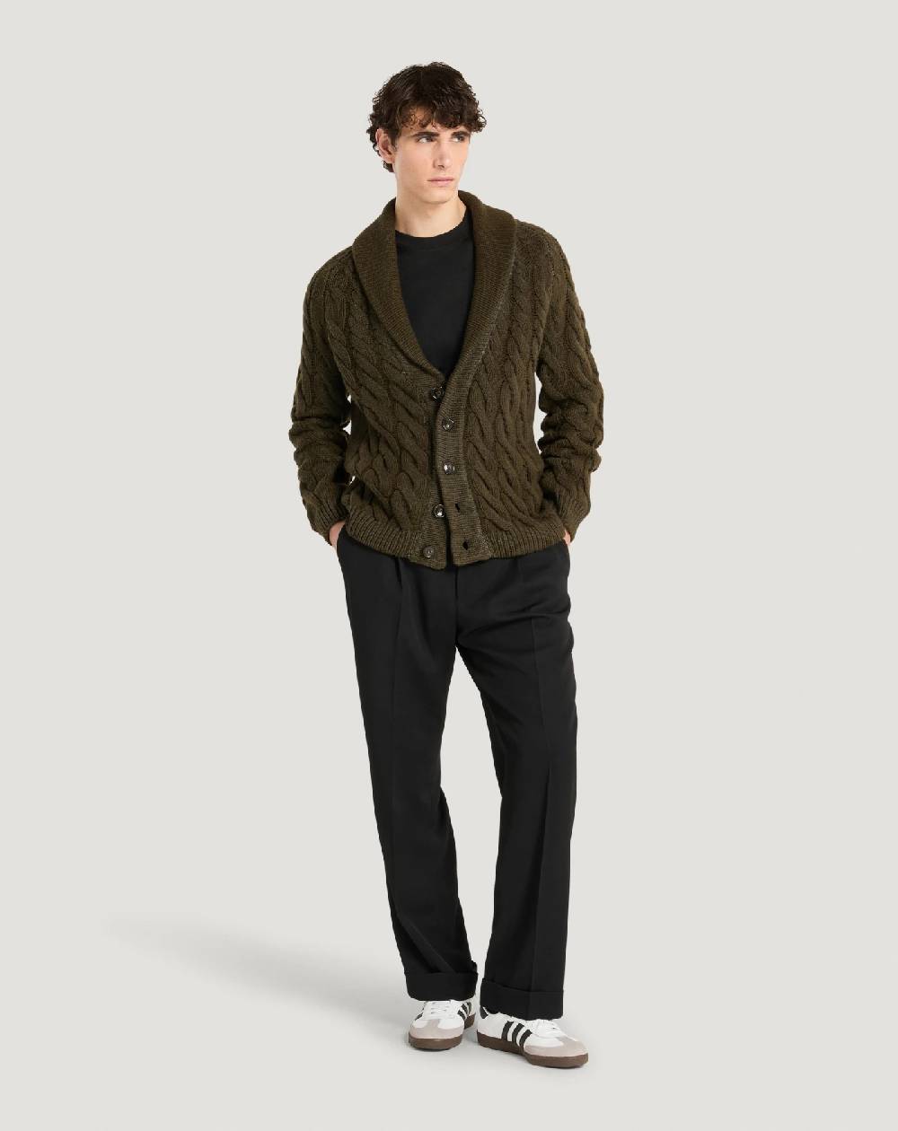 Pt Torino Cardigan In Lana E Cachemire