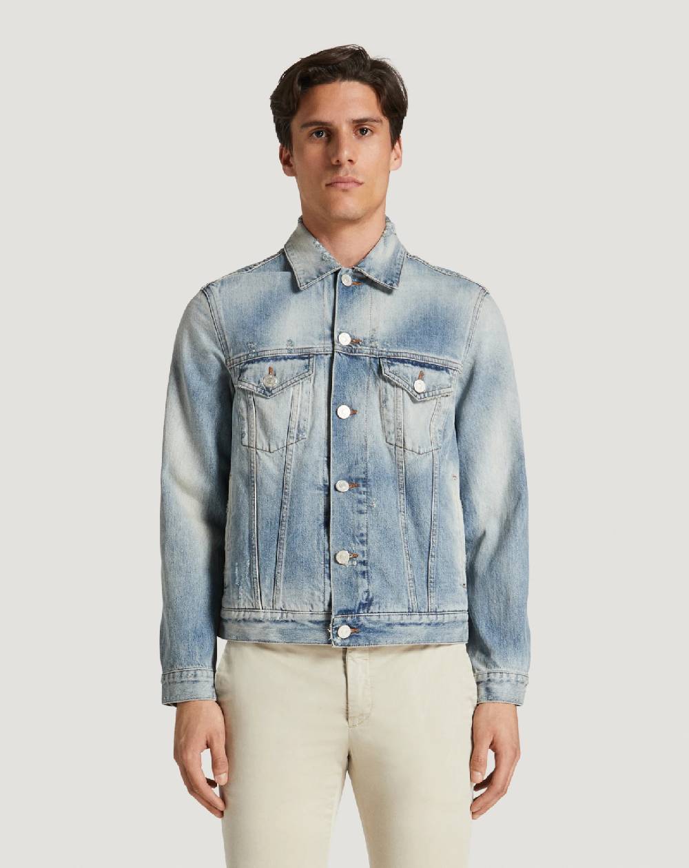 Pt Torino Giacca In Denim Con Ricamo