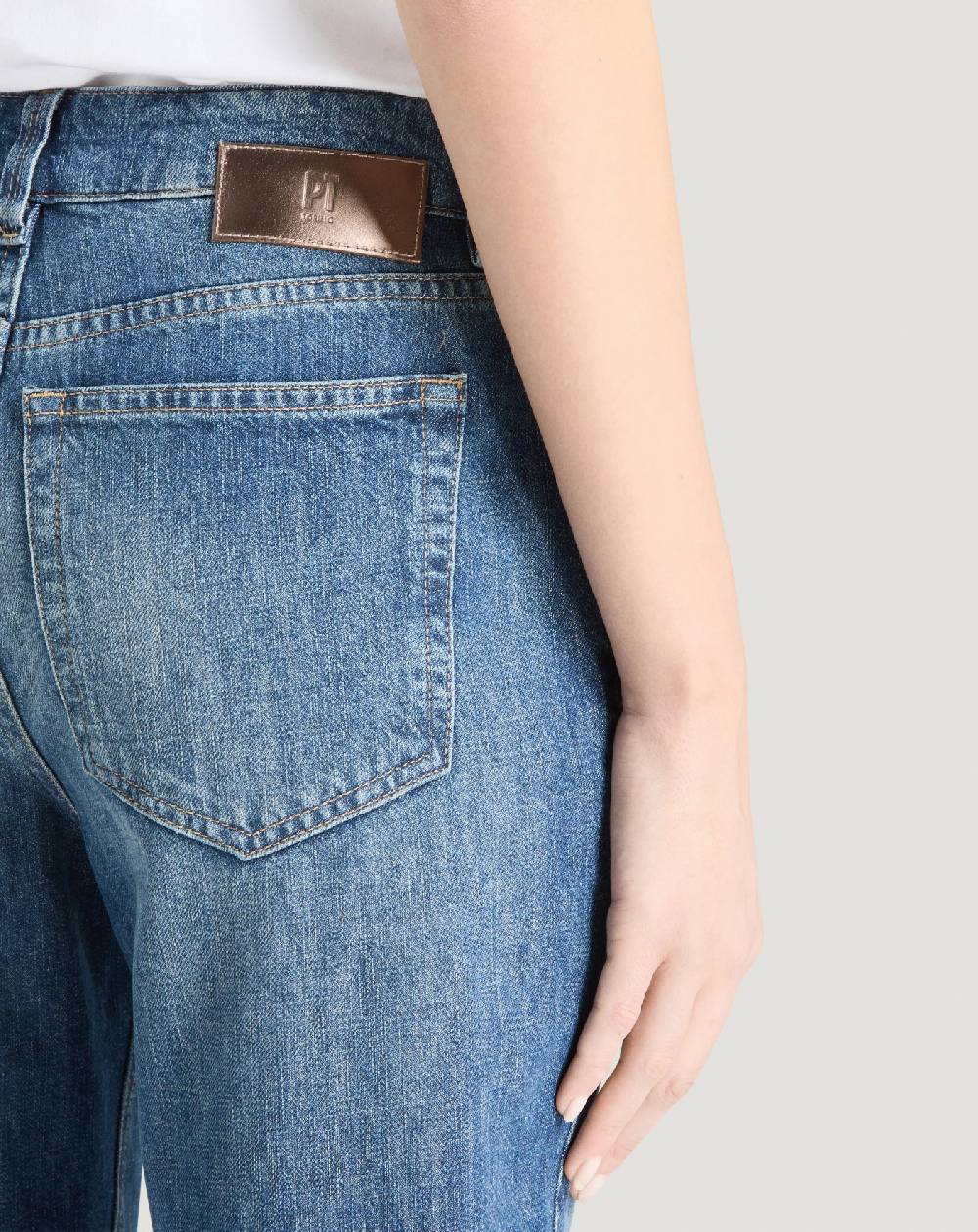 Pt Torino Jeans Alanis In Denim Di Cotone