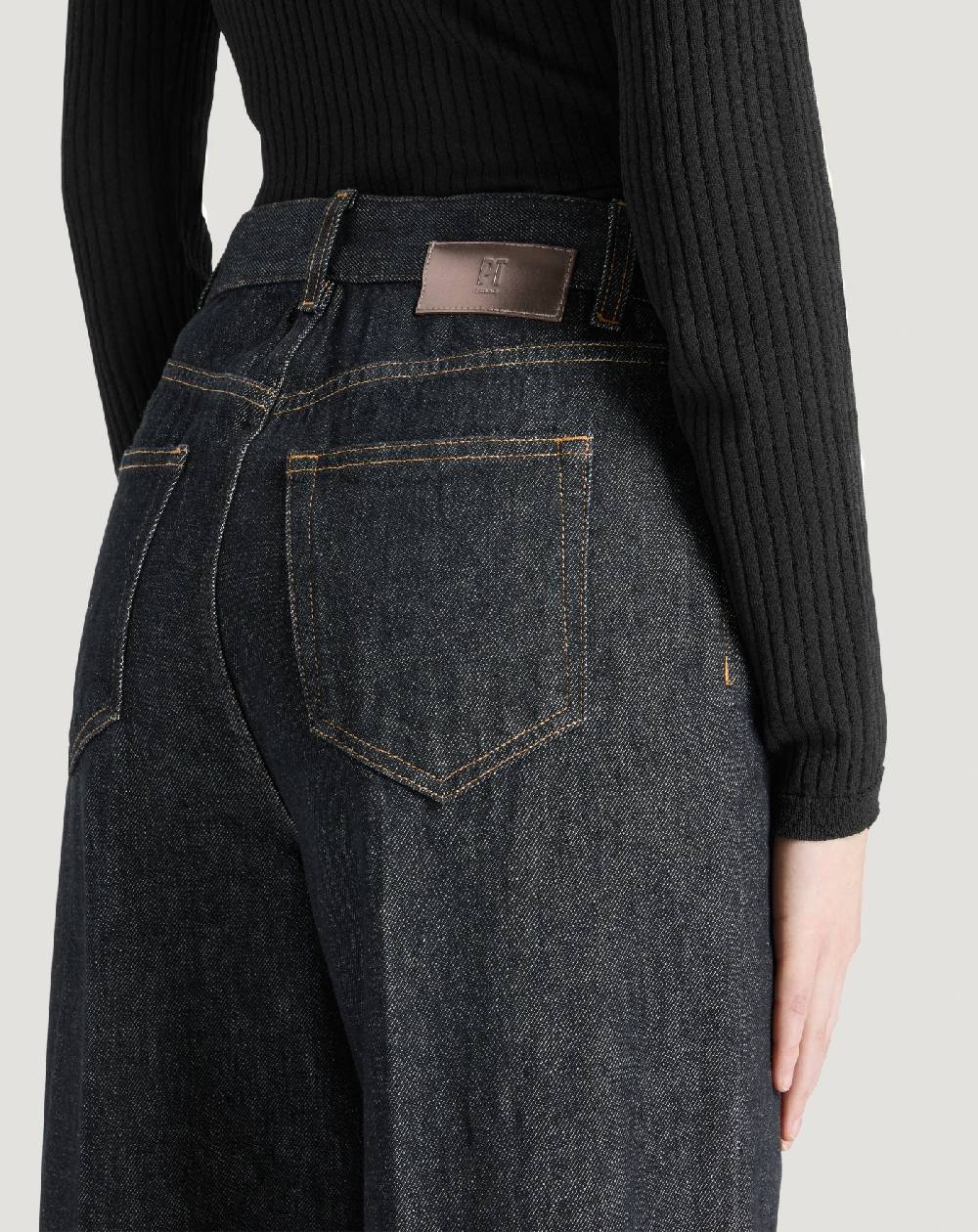 Pt Torino Jeans Cyndi In Black Denim