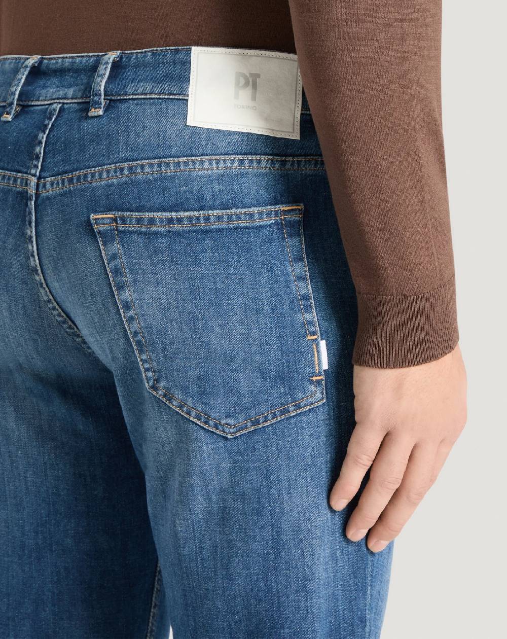 Pt Torino Jeans Indie In Denim Soft Touch