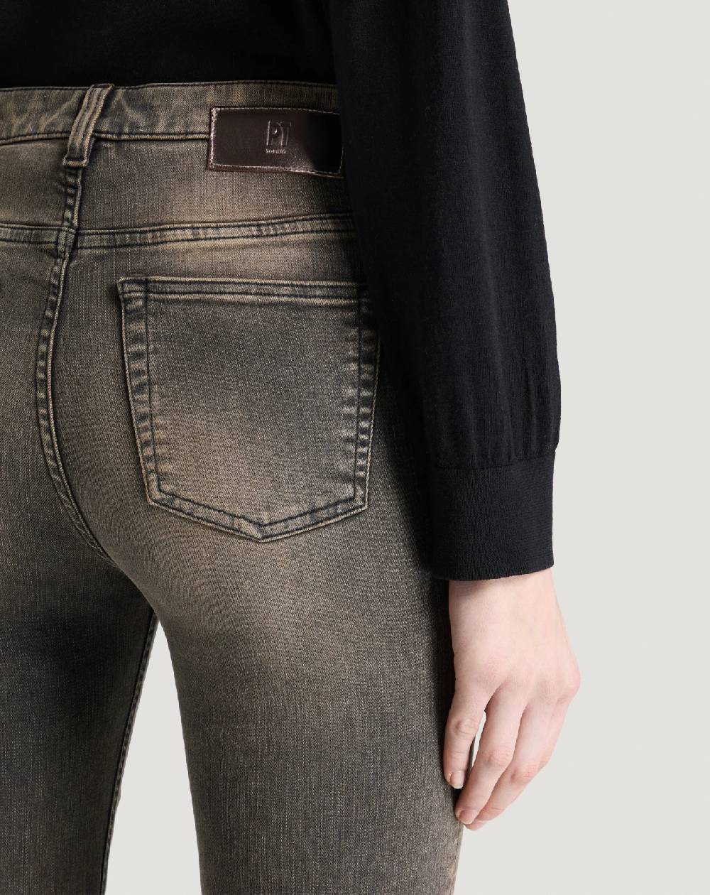 Pt Torino Jeans Kim In Black Denim Stretch