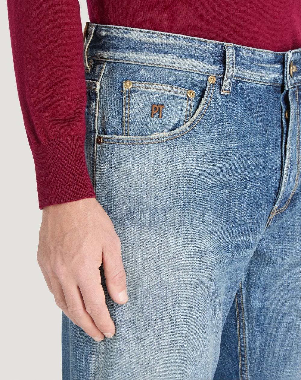Pt Torino Jeans Reggae In Denim Di Cotone