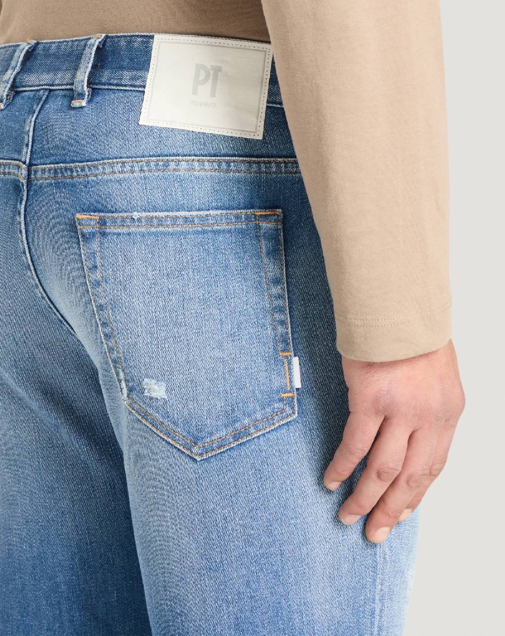 Pt Torino Jeans Reggae In Denim Stretch Indigo