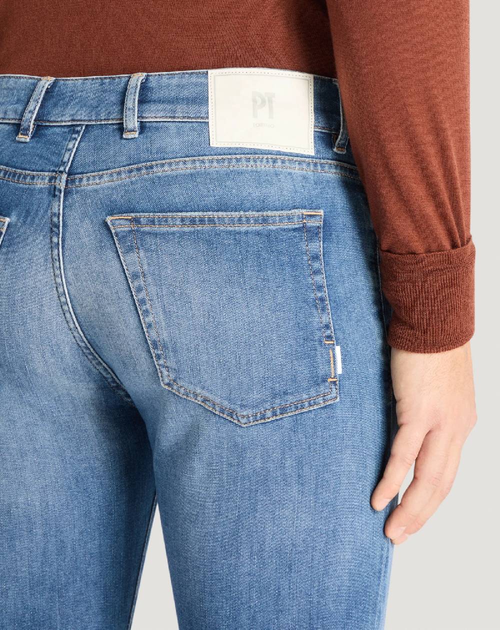 Pt Torino Jeans Swing In Denim Soft Touch