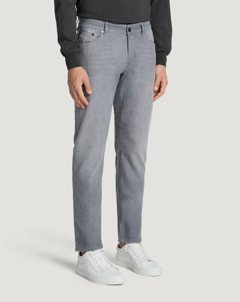 Pt Torino Jeans Swing In Light Grey Denim
