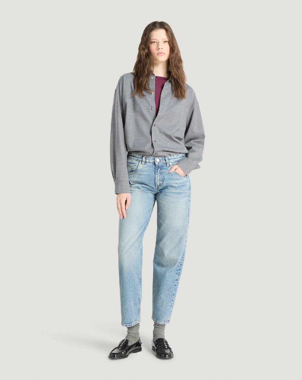 Pt Torino Jeans Tina In Denim Indigo Di Cotone
