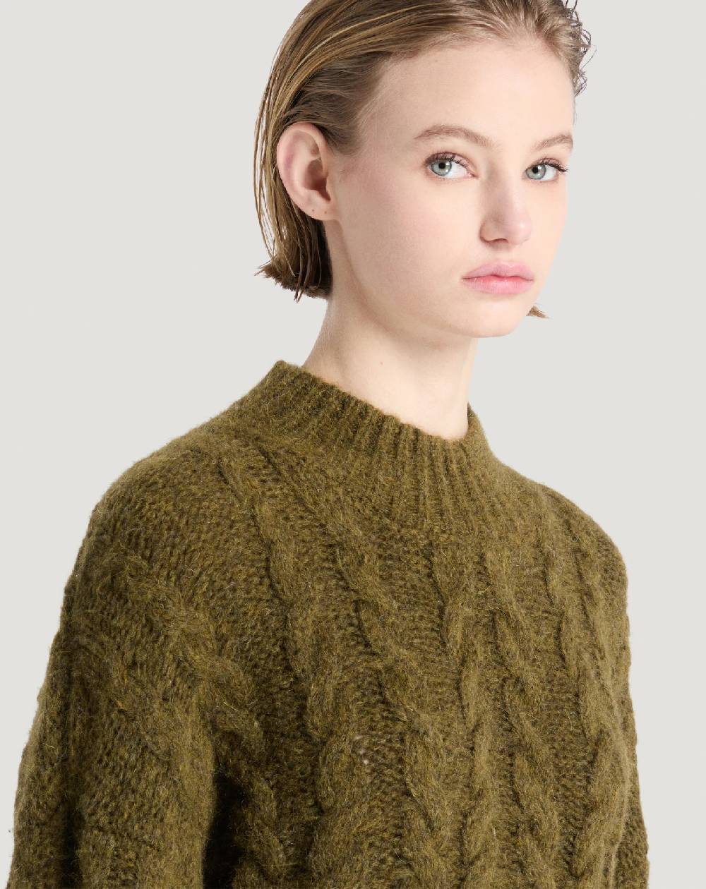 Pt Torino Maglia Boxy In Misto Alpaca