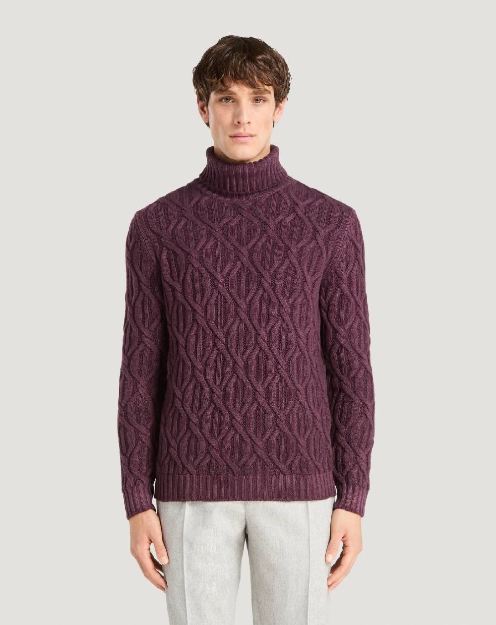 Pt Torino Maglia Dolcevita In Lana E Cachemire