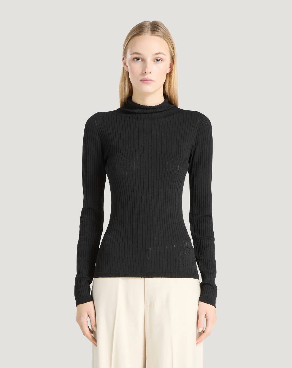 Pt Torino Maglia Dolcevita In Viscosa