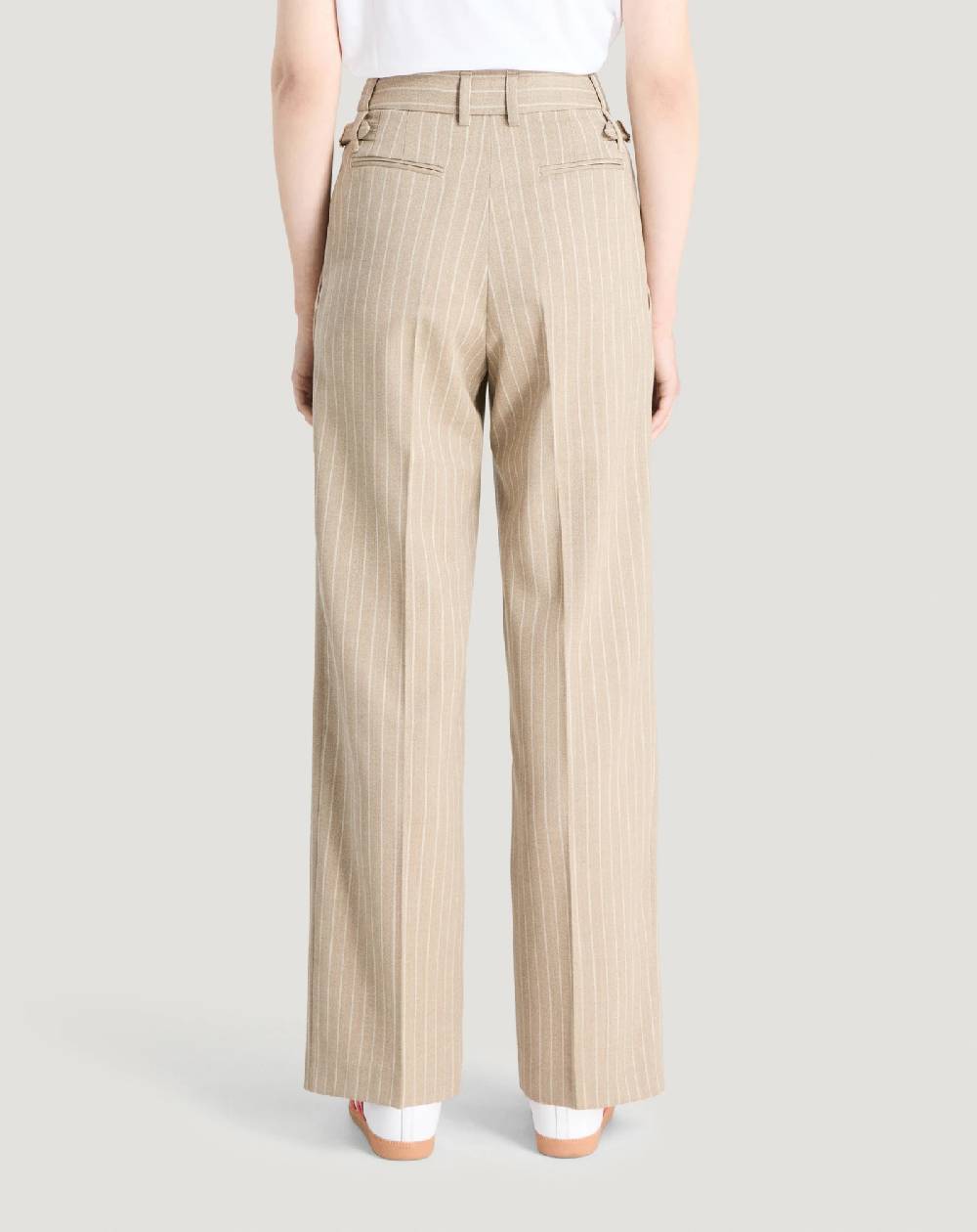 Pt Torino Pantaloni Isabel In Lana Mouliné