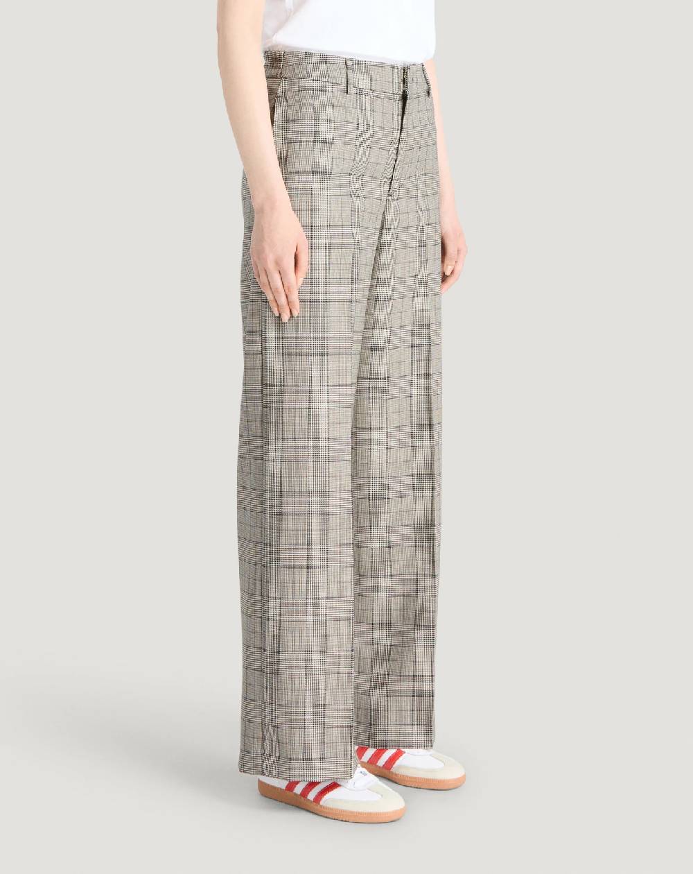 Pt Torino Pantaloni Lorenza In Lana Check