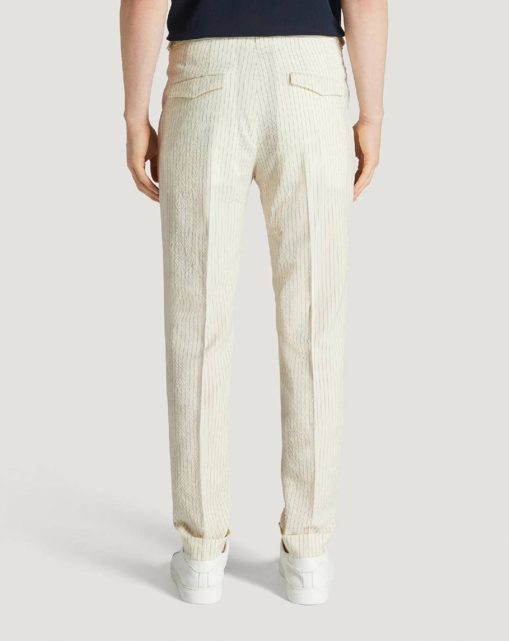 Pt Torino Pantaloni Master In Lana Seersucker