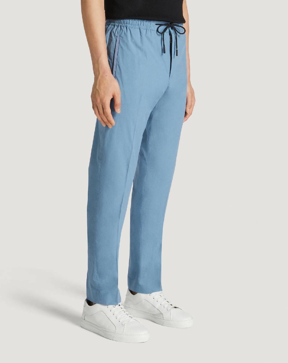 Pt Torino Pantaloni Omega In Popeline Stretch