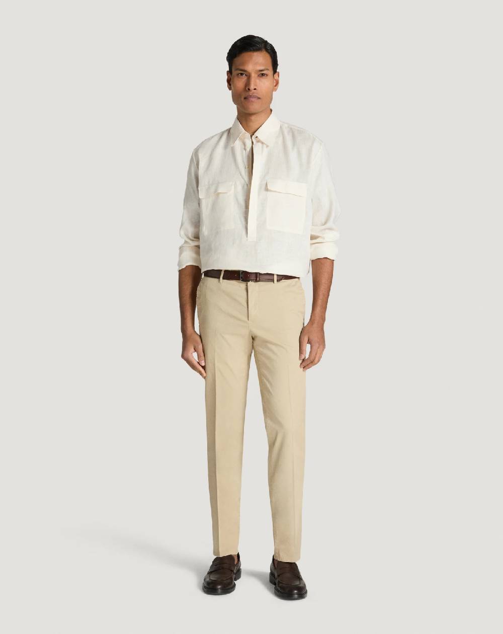 Pt Torino Pantaloni Slim In Gabardina Stretch