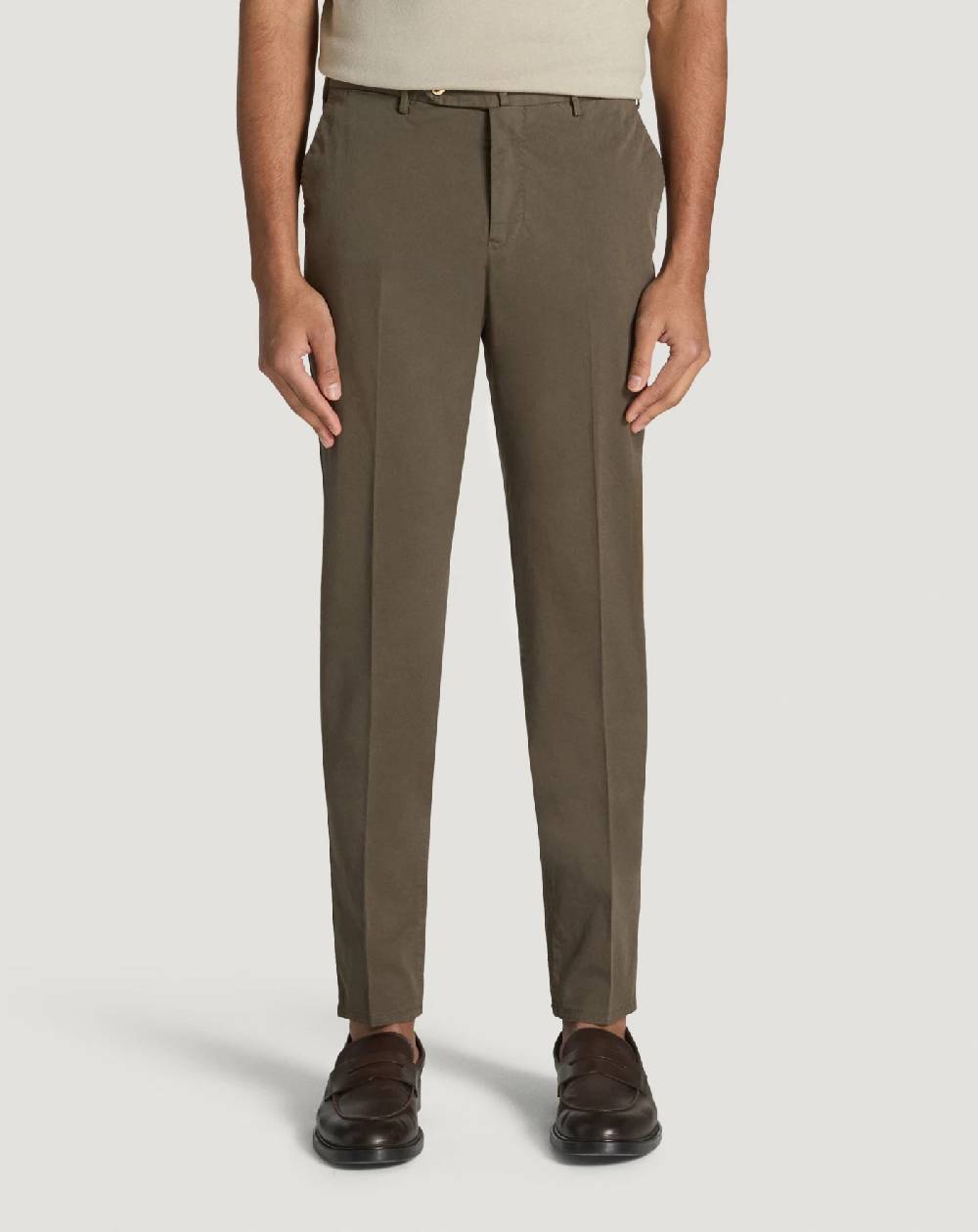 Pt Torino Pantaloni Slim In Gabardina Stretch