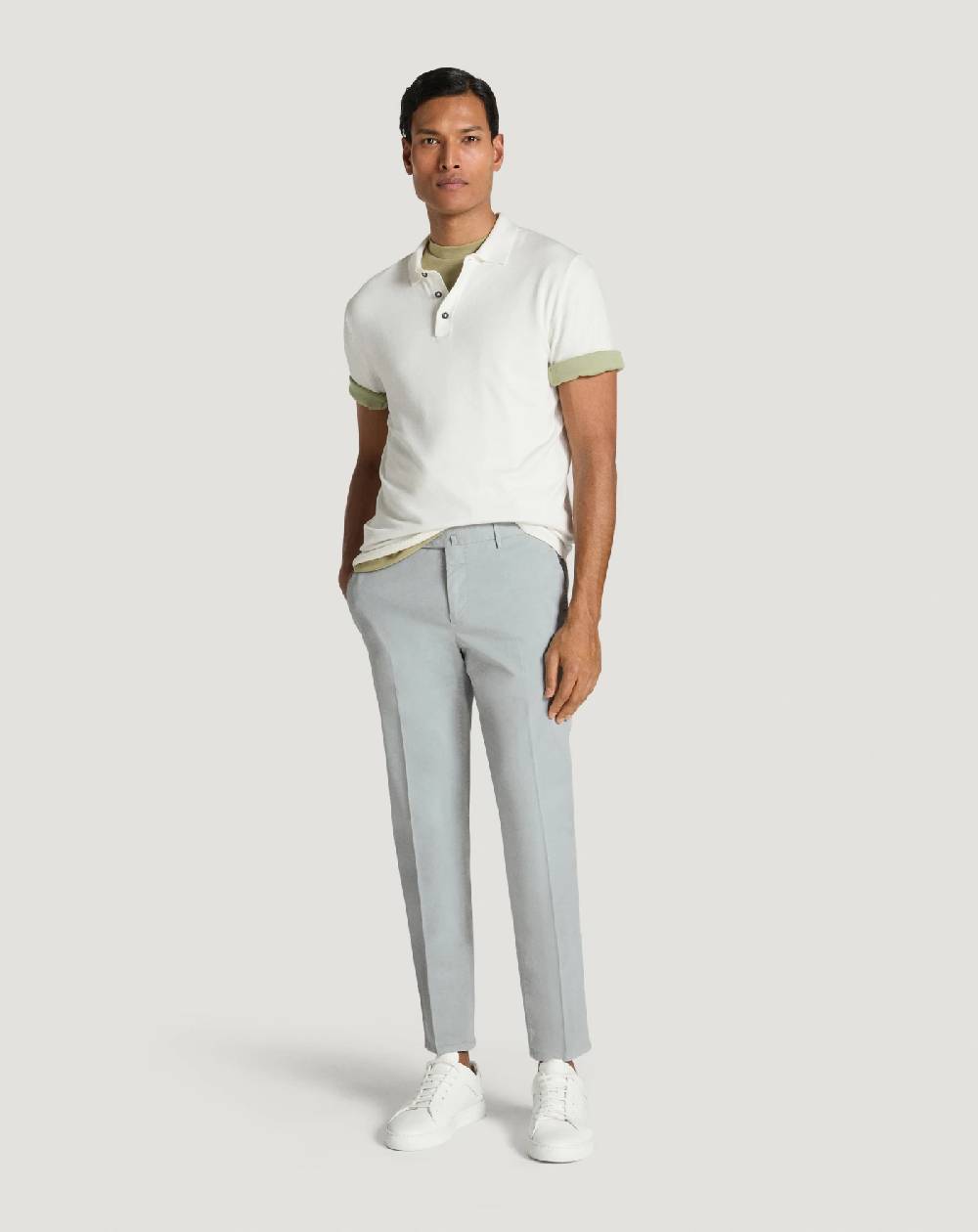 Pt Torino Pantaloni Slim In Gabardina Stretch