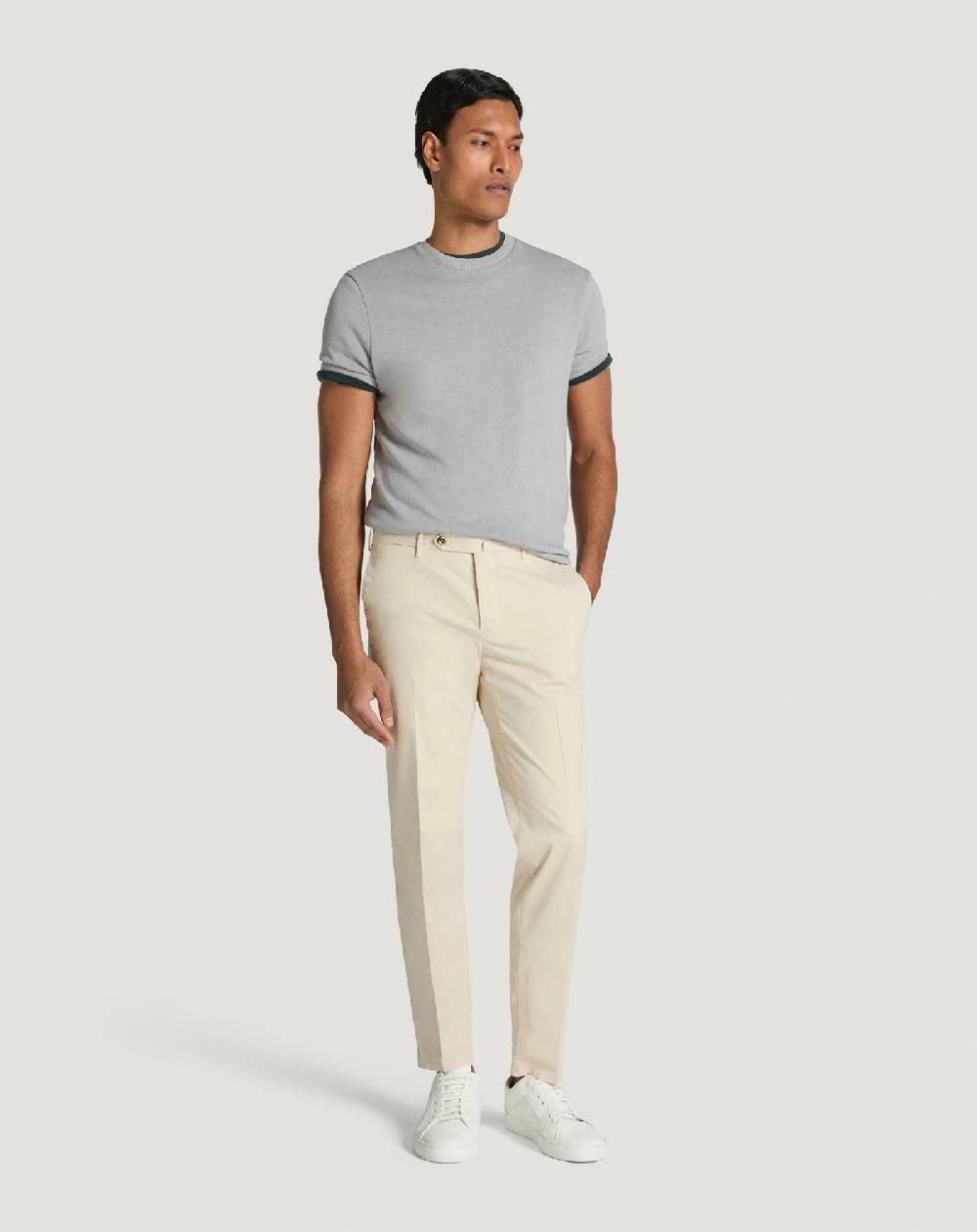 Pt Torino Pantaloni Slim In Gabardina Stretch
