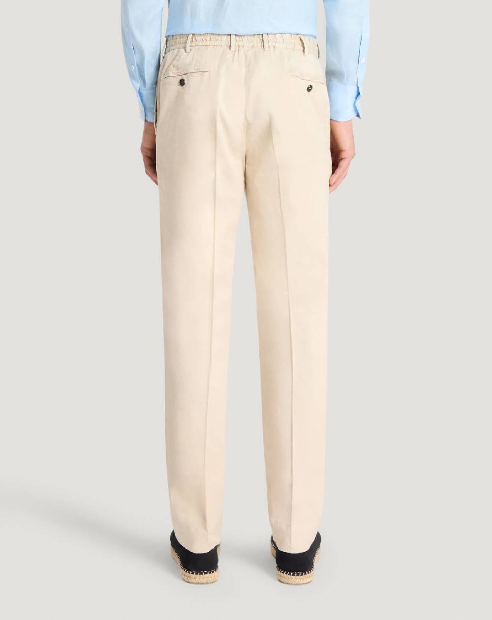 Pt Torino Pantaloni Slim In Lino Stretch Délavé