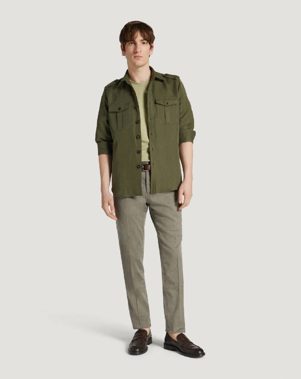 Pt Torino Pantaloni Slim In Lino Stretch Délavé