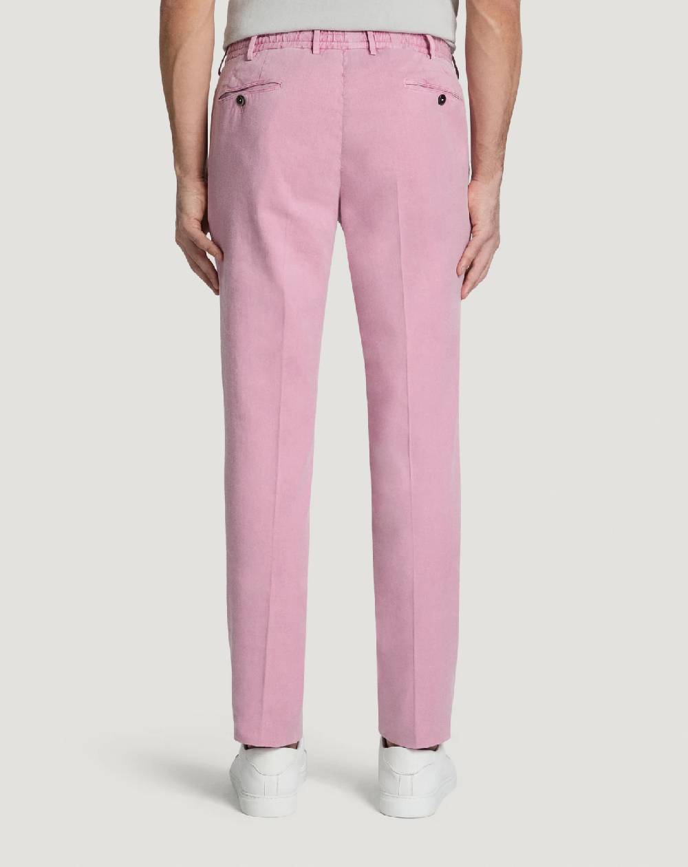 Pt Torino Pantaloni Slim In Lino Stretch Délavé