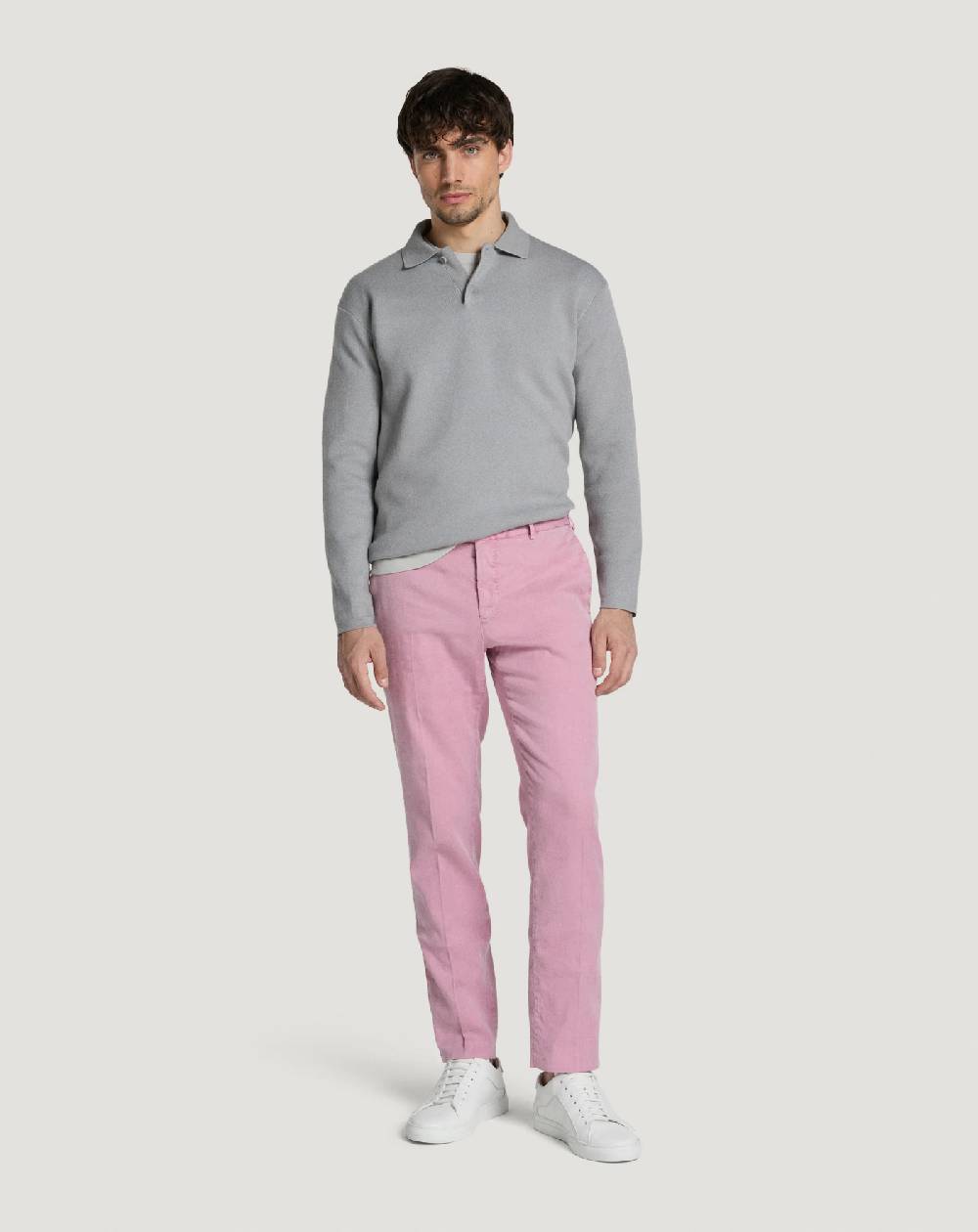 Pt Torino Pantaloni Slim In Lino Stretch Délavé