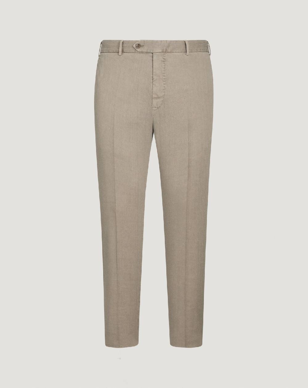Pt Torino Pantaloni Slim in lino stretch délavé