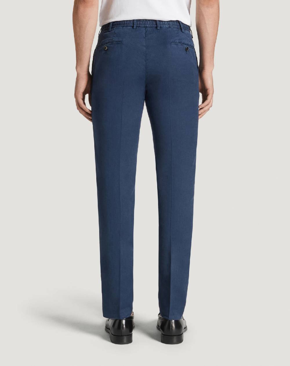 Pt Torino Pantaloni Slim In Lino Stretch Délavé