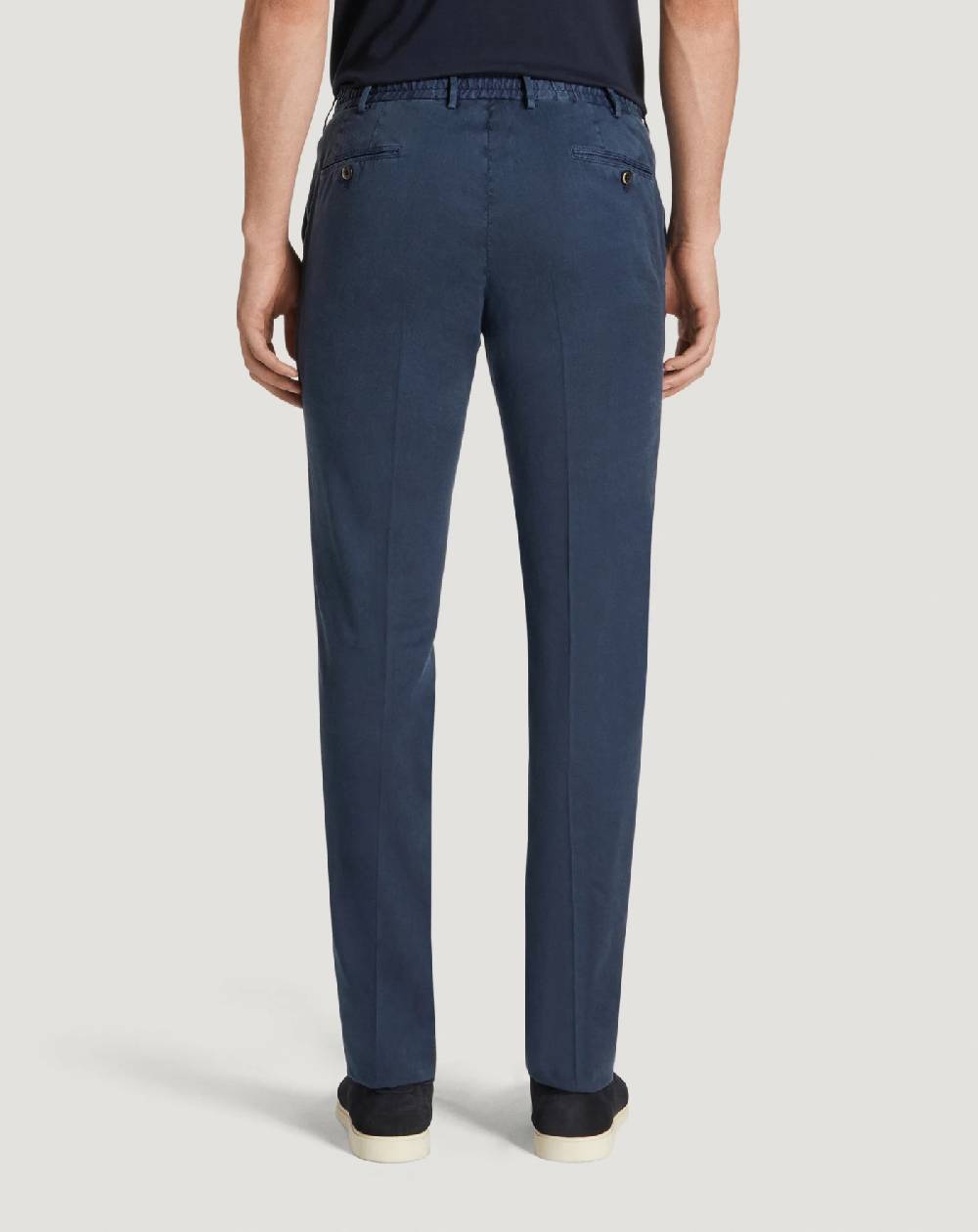 Pt Torino Pantaloni Slim In Lino Stretch Délavé