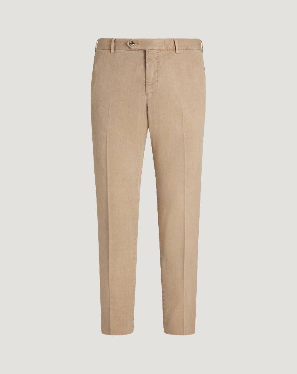 Pt Torino Pantaloni Slim in lino stretch délavé