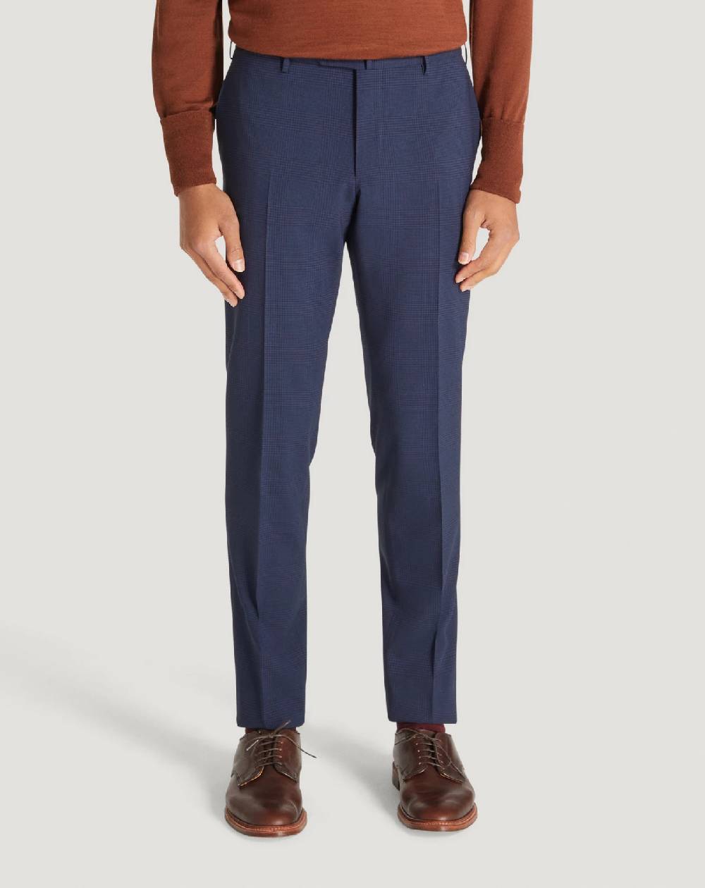 Pt Torino Pantaloni Superslim In Lana A Quadri