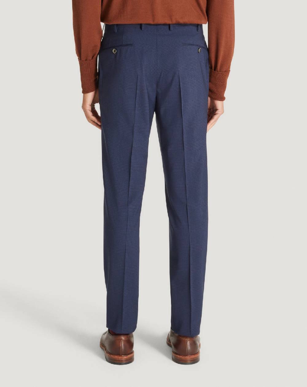 Pt Torino Pantaloni Superslim In Lana A Quadri