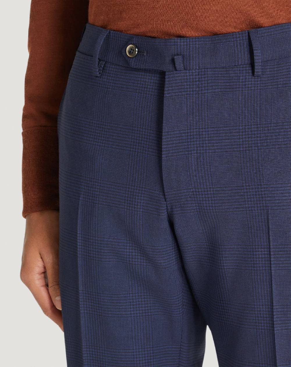 Pt Torino Pantaloni Superslim In Lana A Quadri