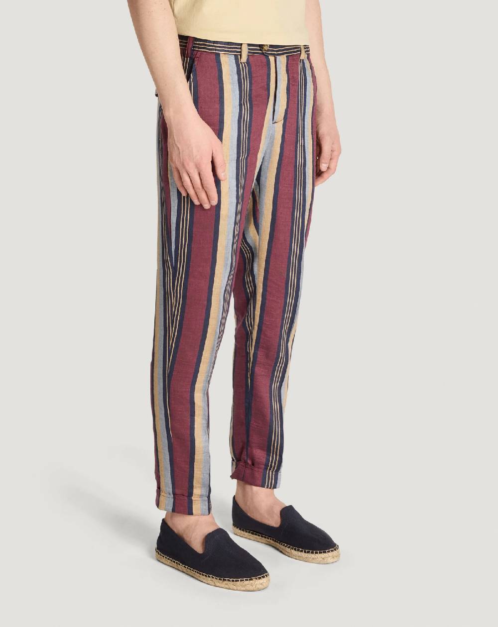 Pt Torino Pantaloni The Rebel In Lino Fluido