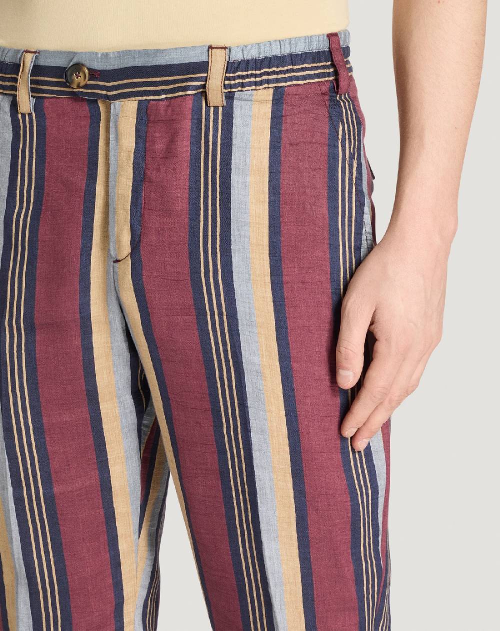 Pt Torino Pantaloni The Rebel In Lino Fluido