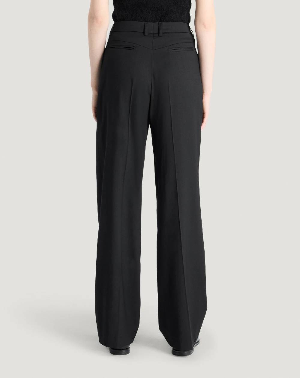 Pt Torino Pantaloni Vivian In Twill Di Lana Fluida