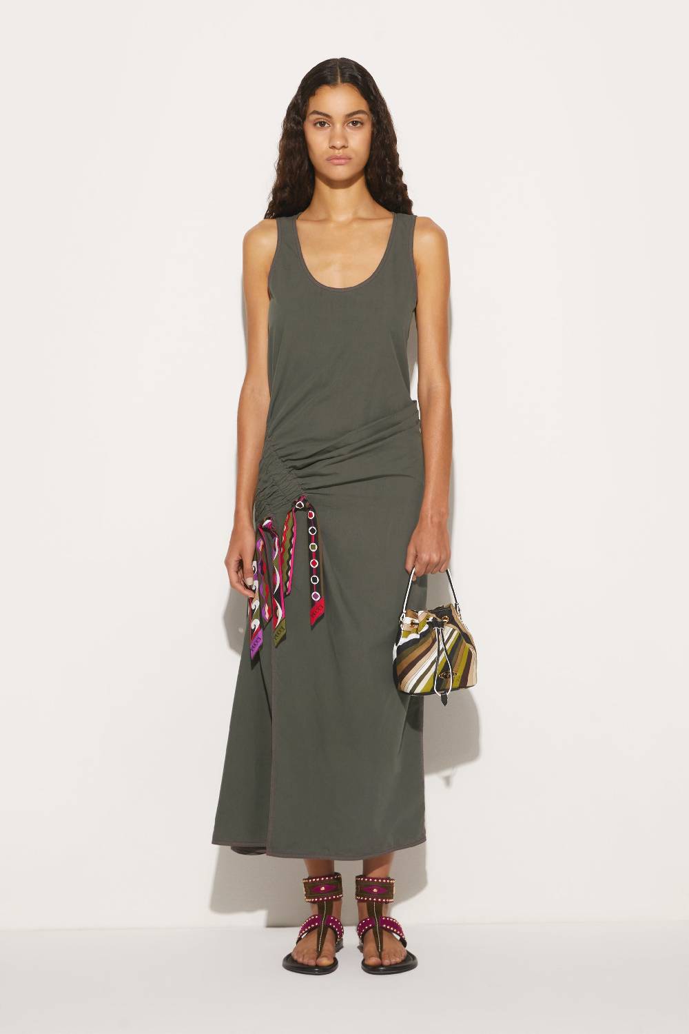 Pucci Abito Con Arricciature E Finiture Vivara E Pesci